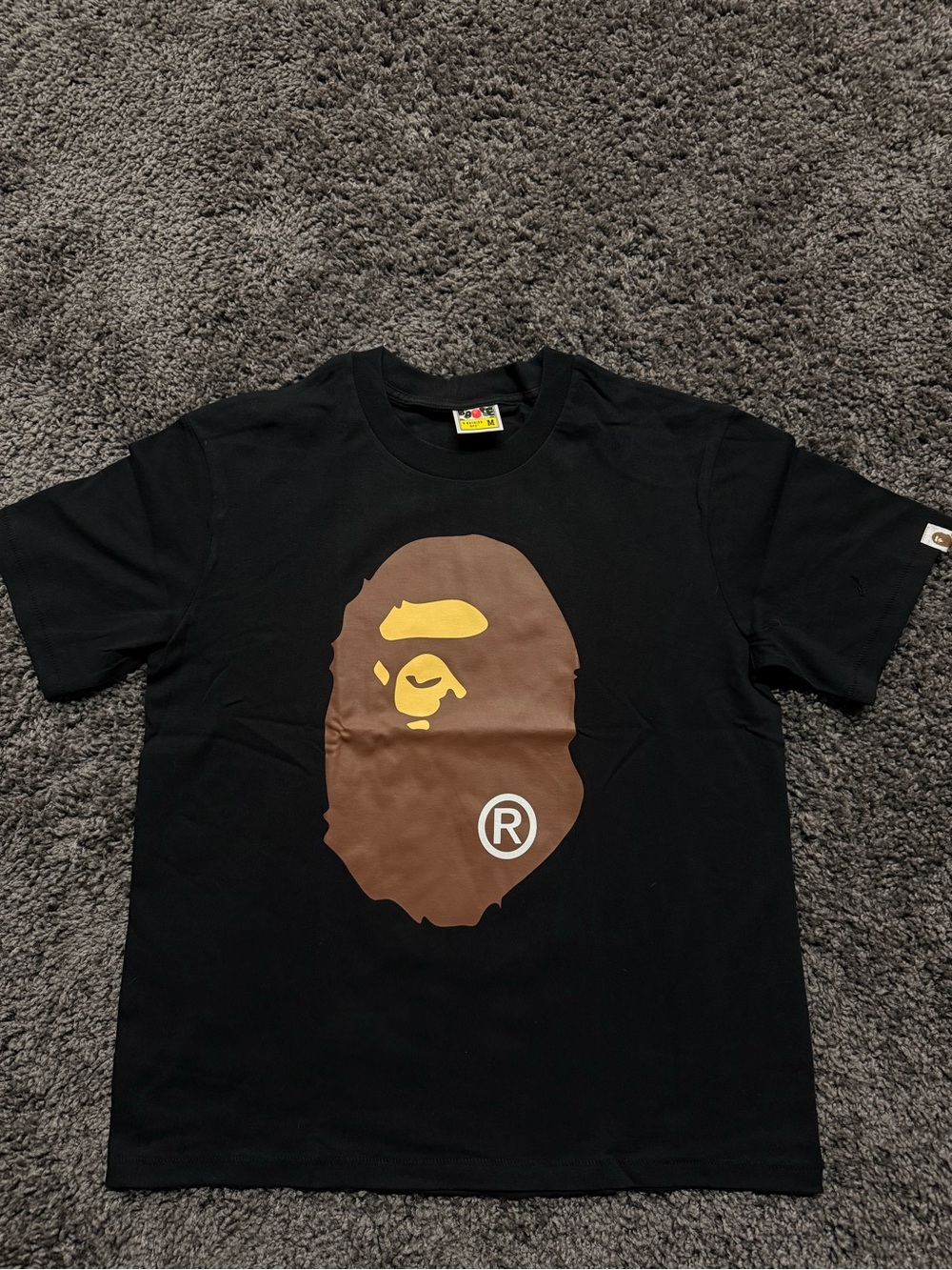 A Bathing Ape Black Short-Sleeve Ape Head Logo Tee